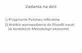 2) Krótkie wprowadzenie do filozofii naukicoin.wne.uw.edu.pl/mbrzezinski/files/Prezentacja1MEFilozofiaNauki.pdf · •Realizm z pewnością stawia nauce (w tym ekonomii) wyższe