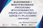 BUDOWANIE I MODYFIKOWANIE - elkbursa.edu.pl i modyfikacja Programu Wych-Prof... · przyszłością ich dziecka? ... 2. pielęgnowanie tradycji, osiągnięć nauki i kultury polskiej,