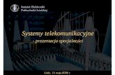 Instytut Elektroniki Politechniki Łódzkiej · doktoranckich w dziedzinie elektroniki i telekomunikacji. cia prac o charakterze in erskim (np. ... Podstawy telekomunikacji cyfrowej
