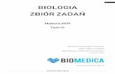 BIOLOGIA ZBIÓR ZADAŃ - biomedica.edu.pl · szczególnie pod kątem zadań typu „podaj, wymień, ... Typy zadań umieszczone w zbiorze mogą pojawić się na egzaminie maturalnym