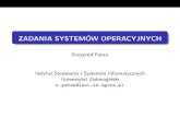 ZADANIA SYSTEMÓW OPERACYJNYCH - staff.uz.zgora.plstaff.uz.zgora.pl/kpatan/materialy/letni/101TDZ/wykl2.pdf · • niezawodność • wspólne ... Połączenia komputerów określa
