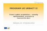 PROGRAM UE URBACT II - urbactdwa.silesia.org.plurbactdwa.silesia.org.pl/pliki/trzeci_nabor_projektow_urbact.pdf1. Promowanie aktywnej integracji okre ślonych grup (m łodzi ludzie,