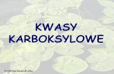 KWASY KARBOKSYLOWE - pg.gda.pl · Kwasy karboksylowe są związkami organicznymi zawierającymi grupę karboksylową -COOHzbudowaną z grupy karbonylowej (CO) i hydroksylowej (OH).