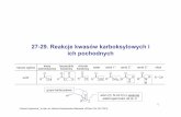 2017 27-29 Reakcje kwasów karboksylowych i ich pochodnychzcho.ch.pw.edu.pl/dyd_mks14.pdf · niżkwasy karboksylowe) w praktyce reakcja stosowana do otrzymywania estrów alkoholi