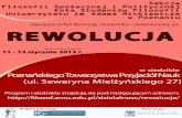 Program ogólnopolskiej studencko - Instytut Filozofii UAMfilozof.amu.edu.pl/wp-content/uploads/downloads/2013/01/rewolucja... · 2 Program ogólnopolskiej studencko-doktoranckiej