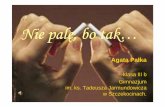 Nie palNie palęęęę, bo tak, bo tak, bo tak…… · Nie palNie palęęęę, bo tak, bo tak, bo tak…… Agata Pałka klasa III b Gimnazjum im. ks. Tadeusza Jarmundowicza w Szczekocinach.