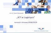 ICT w Logistyce - pmorawski.spoleczna.plpmorawski.spoleczna.pl/userfiles/file/2018_2019/1_ICT_w_Logistyce... · systemów informatycznych zarządzania oraz poznają ... PRZEDSIĘBIORSTWO