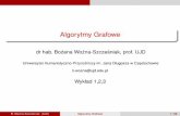 Algorytmy Grafowewozna.org/students/2018-2019/ag/AG01.pdf · Cormen T.H., Leiserson Ch.E., Rivest R.L. Wprowadzenie do algorytmów. WNT, 1997 i pózniejsz´ e. Łukasz Malinowski.