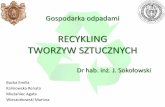 RECYKLING TWORZYW SZTUCZNYCH - Strona główna · •zmniejszenie ilości odpadów •maksymalizacja ponownego wykorzystania materiałów odpadowych ... Segregacja właściwa - Kody