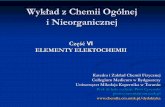 Wykład z Chemii Ogólnej - chemfiz.cm.umk.pl · Reakcje utleniania i redukcji - Bilansowanie reakcji elektrochemiczny Dobierz współczynniki oraz określ ilość elektronów biorących