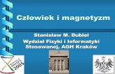 Stanisław M. Dubiel Wydział Fizyki i Informatyki ...dubiel/Czlowiek-i-magnetyzm.pdf · Magnetyzm •Jest najstarszą dziedziną fizyki (ok. 4600 lat) •Pełni szczególną role