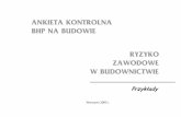 ANKIETA KONTROLNA BHP NA BUDOWIE RYZYKO …zsp.net.pl/files/PIP_Ankieta_Kontrolna_BHP_Budowa.pdf · BHP NA BUDOWIE RYZYKO ZAWODOWE W BUDOWNICTWIE ... Ocena ryzyka zawodowego (s. 45)