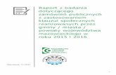 Raport z badania - es.mcps-efs.ples.mcps-efs.pl/sites/default/files/Raport zamowien publicznych... · Raport z badania dotyczącego zamówień publicznych z zastosowaniem klauzul