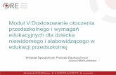 Moduł V:Dostosowanie otoczenia przedszkolnego i wymagańodn.ckziu.wloclawek.pl/dokumenty/publikacje/13.pdf · Niedowidzenie ma oczywiście pewien negatywny wpływ na funkcjonowanie