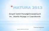 MATURA 2013 · 2012-09-19 · Egzamin maturalny w 2013 roku 10 ... z 31 sierpnia 2012 r. w sprawie sposobów dostosowania warunków i form przeprowadzania w roku szkolnym 2012/2013