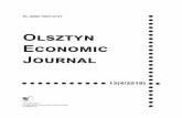 Olsztyn Economic Journal - uwm.edu.pl · Program Board Zbigniew Bochniarz ... ShAMinA – Metoda obliczania rzeczywistej wartości kapitału ... M. WitkoWska-DąbroWska – Ocena