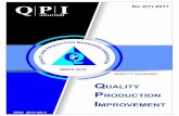 Quality Production Improvement 2(7) 2017 - QPI Journal · Katedra Inżynierii Produkcji i Bezpieczeń-stwa, Wydział Zarządzania Politechnika Częstochowska REDAKCJA CZASOPISMA Redaktor