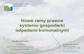 Nowe ramy prawne systemu gospodarki odpadami komunalnymisdr.gdos.gov.pl/Documents/GO/Spotkanie 26.09.2011/Nowe-ramy-prawne... · Projektowany system gospodarowania odpadami komunalnymi