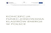 KONCEPCJA FUNKCJONOWANIA - teraz-srodowisko.pl · KONCEPCJA FUNKCJONOWANIA KLASTRÓW ENERGII W POLSCE 10 Akty prawne: Forma odwołania w dokumencie: ustawa z dnia 20 grudnia 1996