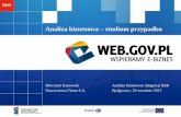 Analiza biznesowa studium przypadku - web.gov.pl · względu na uwarunkowania biznesowe – stworzono model algorytmu na podstawie obecnej wiedzy na temat wymagań biznesowych Stworzenie