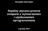 Narz dzia Informatykifcds.cs.put.poznan.pl/MyWeb/Praca/NI/NI171204lko.pdf · • „Wolne oprogramowanie” to kwestia wolności, nie ceny. By zrozumieć tę koncepcję, powinniśmy