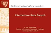 Internetowe Bazy Danychroman.ptak.staff.iiar.pwr.wroc.pl/IBD_wyklad_2.pdf · Przykładowe czynniki – system informatyczny Pozytywne Negatywne ... •Aplikacja klienta i serwer bazy