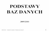 PODSTAWY BAZ DANYCHmath.uni.lodz.pl/~cybula/bd/pbd/wyklad_01_04_podstawy_baz_danych... · System zarządzania bazą danych ... - dla jednej bazy danych może współistnie ... 2009/2010