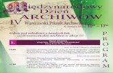 IV Warszawski Piknik Archiwalny - ica.org Piknik2013_LD.pdf · Instytut Pamięci Narodowej – stoisko z materiałami promocyjnymi, prezentacja na monitorach materiałów filmowych