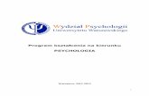 Program kształcenia na kierunku - psych.strony.uw.edu.plpsych.strony.uw.edu.pl/wp-content/uploads/sites/98/2016/03/program... · Neuropsychologia kliniczna Psychologia kliniczna
