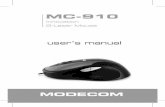 Innovation G-Laser Mouseserwer1358296.home.pl/softy/ENG/Mice/MC-910/manual/MC-910 Users... · Zastosowanie najnowszych standardów ergonomii sprawia, że nawet dłuższe używanie