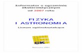 FIZYKA I ASTRONOMIA - oke.wroc.pl · 11) przedstawiać zastosowanie układu soczewek w budowie podstawowych przyrządów optycznych 12) opisywać zjawisko dyfrakcji światła 13)