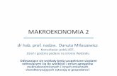 MAKROEKONOMIA II STOPIEŃ - wneiz.pl · Egzamin: • studenci oceniani są na podstawie egzaminu pisemnego ... celów makro- ekonomicznych Poszukiwanie rozwiązań problemów związanych