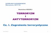 TERRORYZM I ANTYTERRORYZM - koziej.plkoziej.pl/wp-content/uploads/2017/10/Terroryzm-i-antyterroryzm-Cz... · Synteza zmian środowiska bezpieczeństwa • Globalizacja i rewolucja