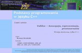 Podstawy programowania w języku C++prac.us.edu.pl/~siminski/c_cxx/c_cxx_w06s.pdfPodstawy programowania w języku C++ Tablice — koncepcja, reprezentacja, przetwarzanie Wersja skrócona,