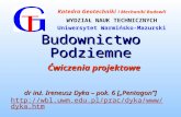 Budownictwo Ziemnepracownicy.uwm.edu.pl/i.dyka/student_pliki/podziemne2.ppt · PPT file · Web view2012-12-01 · Obciążenia” PN-88/B-02014 „Obciążenia budowli. Obciążenie