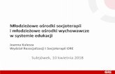 Młodzieżowe ośrodki socjoterapii i młodzieżowe ośrodki ...kuratorium.kielce.pl/wp-content/uploads/2018/05/mow-i-mos-w-system... · Historia rozwiązań dotyczących umieszczania