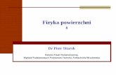 8 Dr Piotr Sitarek - if.pwr.edu.plif.pwr.edu.pl/~piosit/fp/FizykaPowierzchni-8.pdf · -metody, np: UPS –Ultraviolet PS, XPS –X-ray PS-ARUPS – Angle-Resolved UPS – oprócz