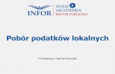 Pobór podatków lokalnychg10.infor.pl/p/_files/334000/1_pobor_podatkow_lokalnych.pdfpodatnika i z tej wierzytelności. Pobór podatków lokalnych Potrącenie: •Potrącenie na wniosek