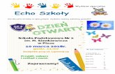 Echo Szkoły - zsp.pisz.plzsp.pisz.pl/2018/echo_szkoly/wydanie-specjalne/gazetka.pdf · Od grudnia 2017 roku do końca lutego 2018 roku dzieci z klasy I A w ramach zajęć ... które
