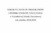 SZKOLNY ZESTAW PROGRAMÓW I PODRĘCZNIKÓW …zsgabin.pl/wp-content/uploads/2018/09/ZSZ-i-BS-1St..pdf · Mechanika techniczna Podstawy technologii maszyn Silniki pojazdów samochodowych
