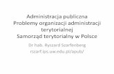 Administracja publiczna Problemy organizacji administracji ...rszarf.ips.uw.edu.pl/apub/06.pdf · Ludność w tys. Powierzch nia w km2 1 poziom 2 poziom 3 poziom. Kraje z dwoma poziomami