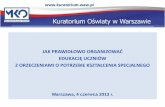 JAK PRAWIDŁOWO ORGANIZOWAĆ EDUKACJĘ UCZNIÓW Z …zspzielona.edu.pl/pliki/Prezentacje/JAK_PRAWIDLOWO_ORGANIZOWAC... · z niepełnosprawnością w oddziale integracyjnym. Wyjątek:
