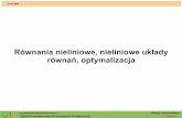 Równania nieliniowe, nieliniowe układy równań ...etacar.put.poznan.pl/albert.kubzdela/lab2_2-11.pdf · Optymalizacja-programowanie liniowe i kwadratowe-programowanie liniowe przykład