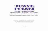 Spis treści roczników LXXVI (1996) – XCV (2015) · Niniejszy spis treści został skompilowany automatycznie na podstawie rocznych spisów, dołączanych do „Języka Polskiego”,