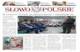 Marzec 2016 nr 3 (44) O historii Polski profesjonalnie i ...slowopolskie.org/gazeta/Slowo_Polskie_n44.pdf · Kolejna prezentacja w Winnic- ... Eurowizji odbędzie się w Szwecji.