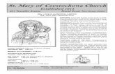 St. Mary of Czestochowa Church - stmarys-boundbrook.comstmarys-boundbrook.com/assets/bulletinPDF/511246April17_2016.pdf · Ojciec Święty zapewnił, że w sposób szczególny towarzyszy