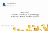 Prezentacja programu PowerPoint - ryki.pl · obszarów zdegradowanych m.in. w ramach RPO WL 2014-2020 poprzez pomoc w przygotowaniu programów rewitalizacji jako dokumentów podstawowych