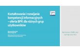 Kształtowanie i rozwijanie kompetencji informacyjnych ... · Wodnej] w Polsce pt. Znaczenie bibliometrii w upowszechnianiu badań naukowych; od 2009 r. w ramach projektu SUW Zintegrowany