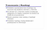 Trasowanie ( Routing) - zskl.p.lodz.plzskl.p.lodz.pl/~lipkap/PSK/routing_2005.pdf · ⌧Algorytm Dijkstry najpopularniejszy. Flooding – jako metoda w LS Pakiety są wysyłane przez