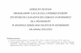 PROGRAMÓW NAUCZANIA I PODRĘCZNIKÓW TECHNIKUM I …rolnik.edu.pl/pliki/Szkolny zestaw pr. i podrecz. 2012-2013.pdf · podstawą programową z dn. 23.12.2008 Gateway 1 – poziompodstawowy
